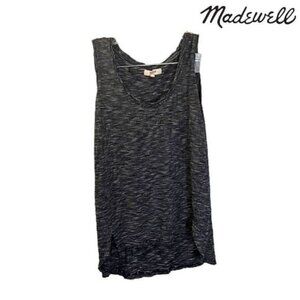 MADEWELL Women's Supersoft Stripe Side Slit Tank Top‎